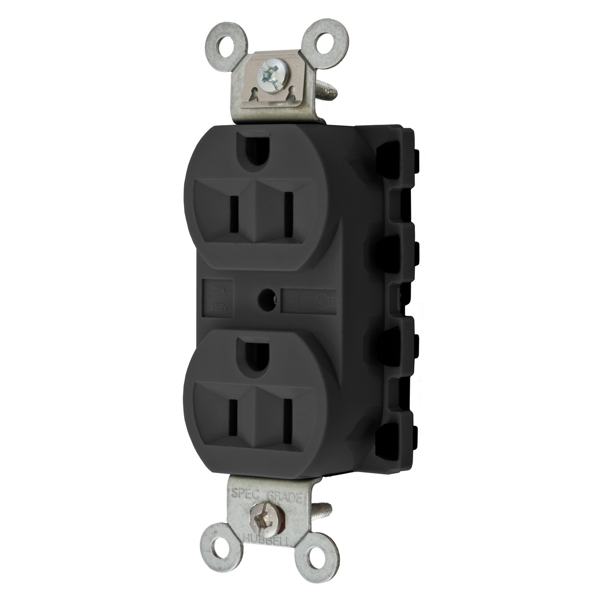 Hubbell Wiring Device-Kellems SNAP5262BKA Straight Blade Receptacles
