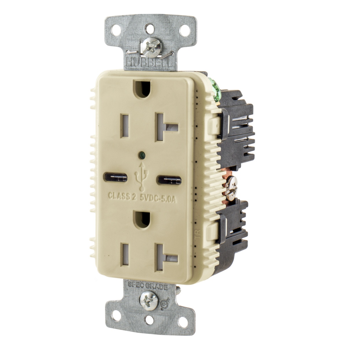 Hubbell Wiring Device-Kellems USB20C5I Receptacles & USB Ports