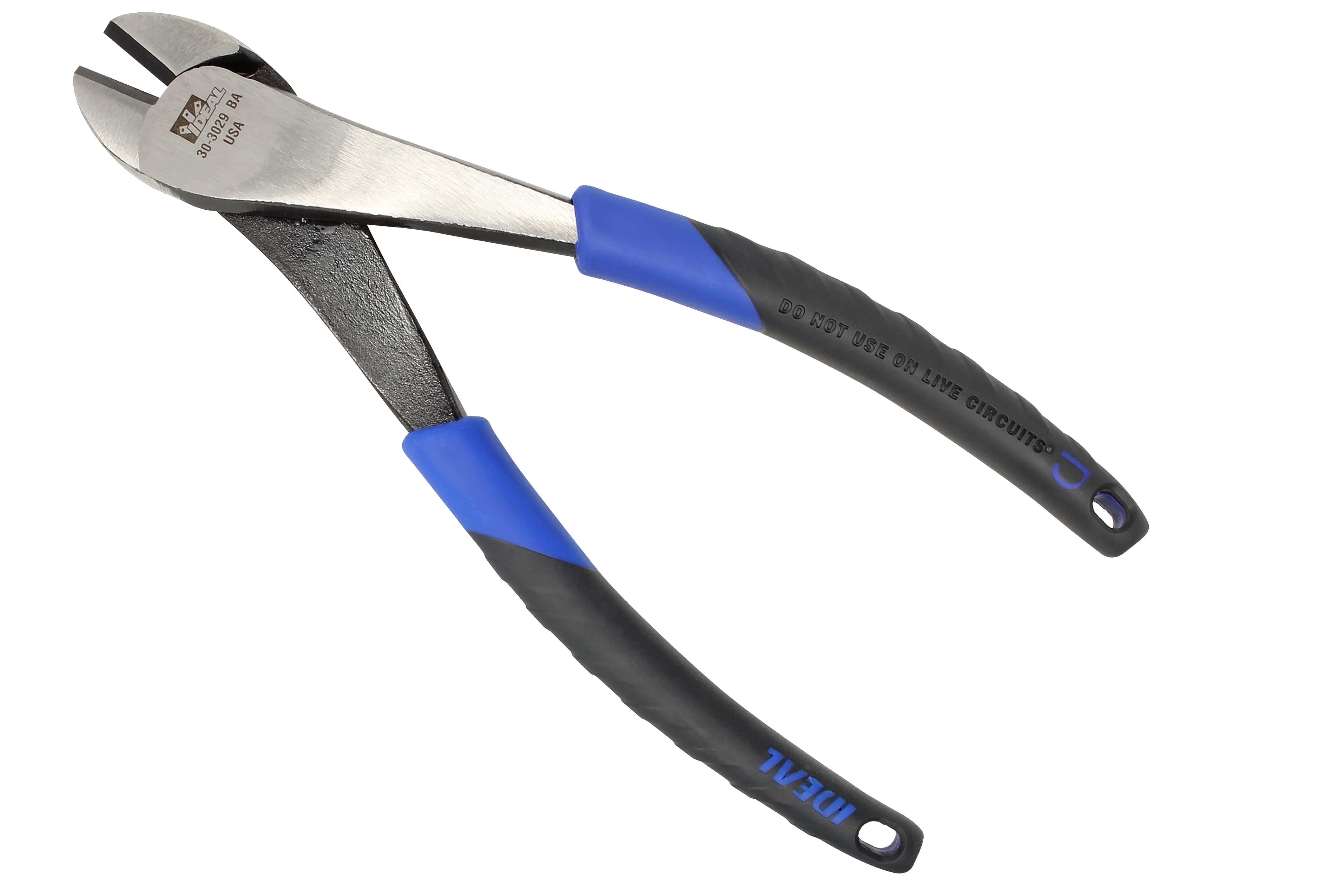 IDEAL® 30-3029 Angled Head Diagonal-Cutting Plier, Steel Jaw, 8 in OAL
