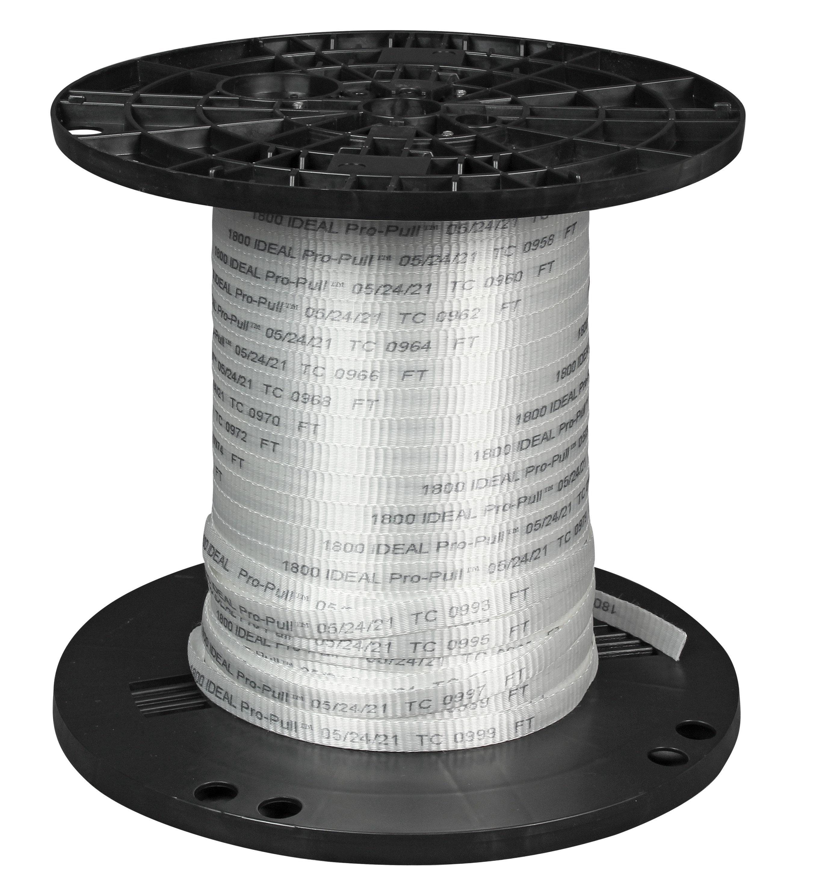 IDEAL® 31-1800-30 Pro-Pull Stranded Measuring Pull Tape, 1800 lb Tensile Strength, 3000 ft L x 5/8 in W, Woven Polyester Fibre