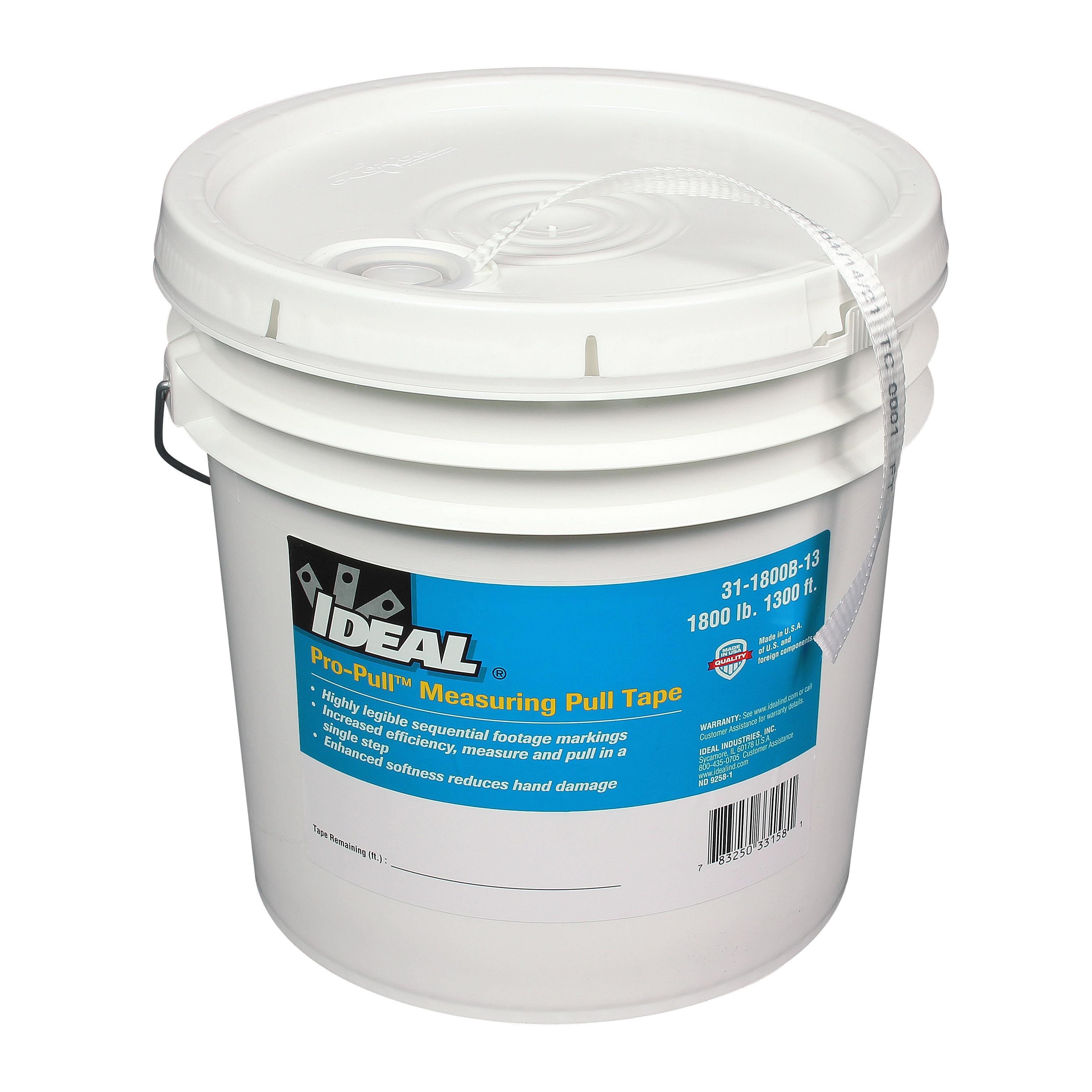 IDEAL® 31-1800B-13 Pro-Pull Stranded Measuring Pull Tape, 1800 lb Tensile Strength, 1300 ft L x 1/2 in W, Polyester Fiber