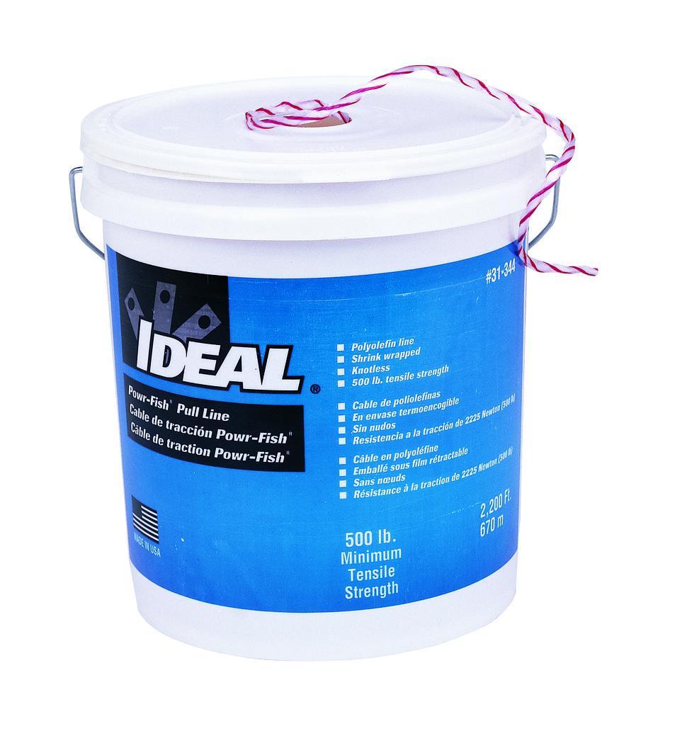 IDEAL® Powr-Fish® 31-344 Extra Heavy Duty Pull Line Measuring Tape, 500 lb Tensile Strength, 2200 ft L x 18 in W, Fiber Polyline