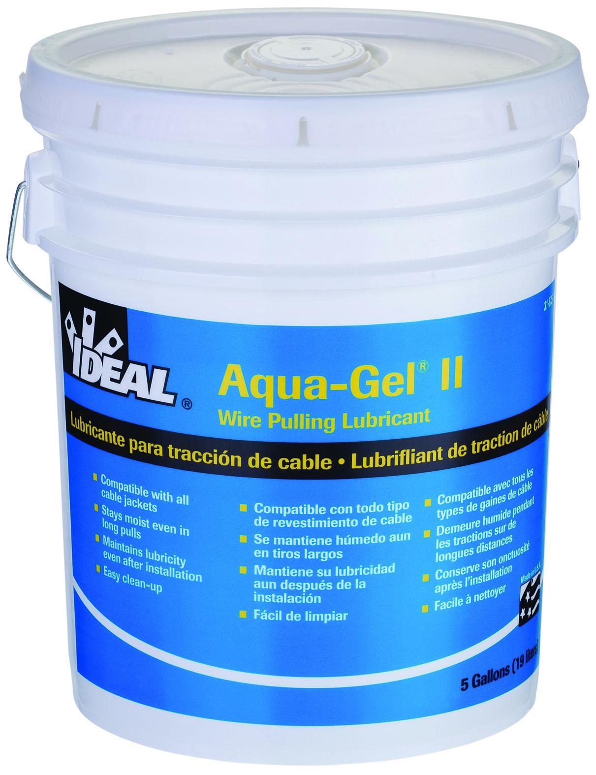 IDEAL® Aqua-Gel® II 31-375 Cable Pulling Lubricant, 5 gal Pail, Gel Form, Blue, 0.98