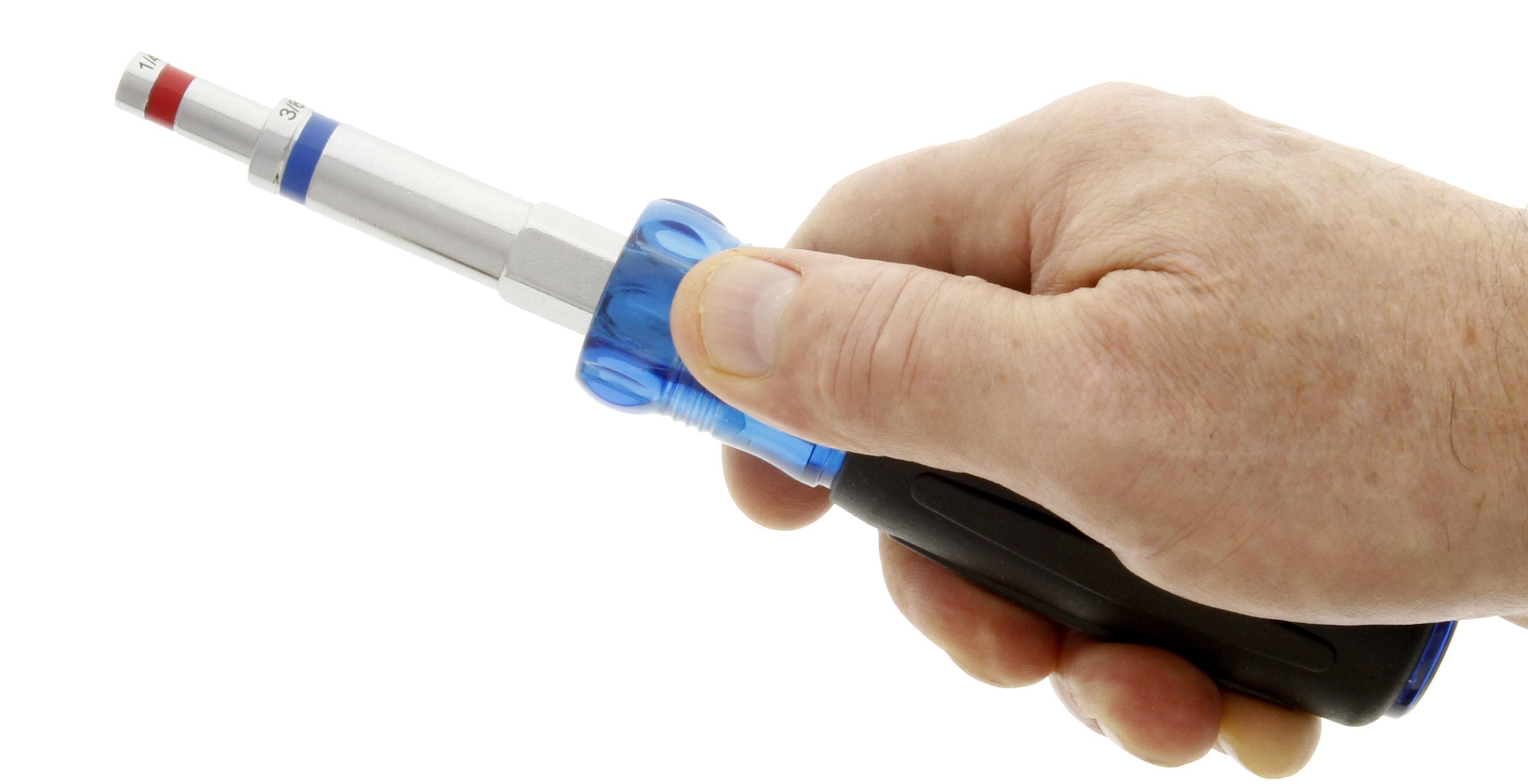 IDEAL® 35-919 Nut Driver Screwdriver, 3/16, 1/4, 11/32, 3/8, 5/16, 7/16, 9/16 in Point, 7-1/2 in OAL