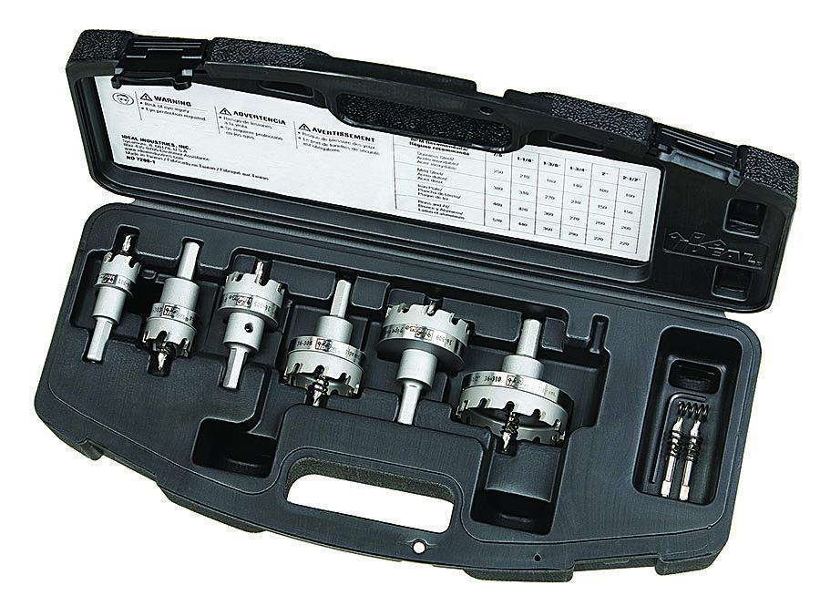 IDEAL® TKO™ 36-314 Carbide Tipped Master Electrician's Kit, 8 Pieces, For Use With Sheet Metal and Stainless Steel