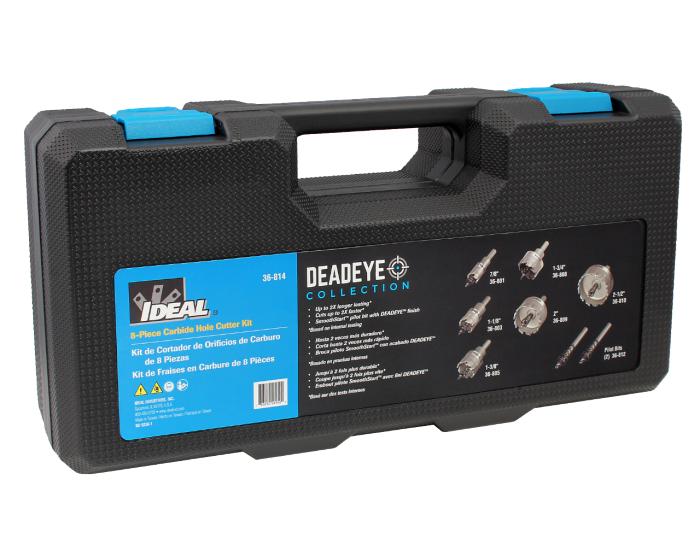 IDEAL® 36-814 Carbide Tipped Hole Cutter Kit, 8 Pieces, For Use With Sheet Metal and Stainless Steel