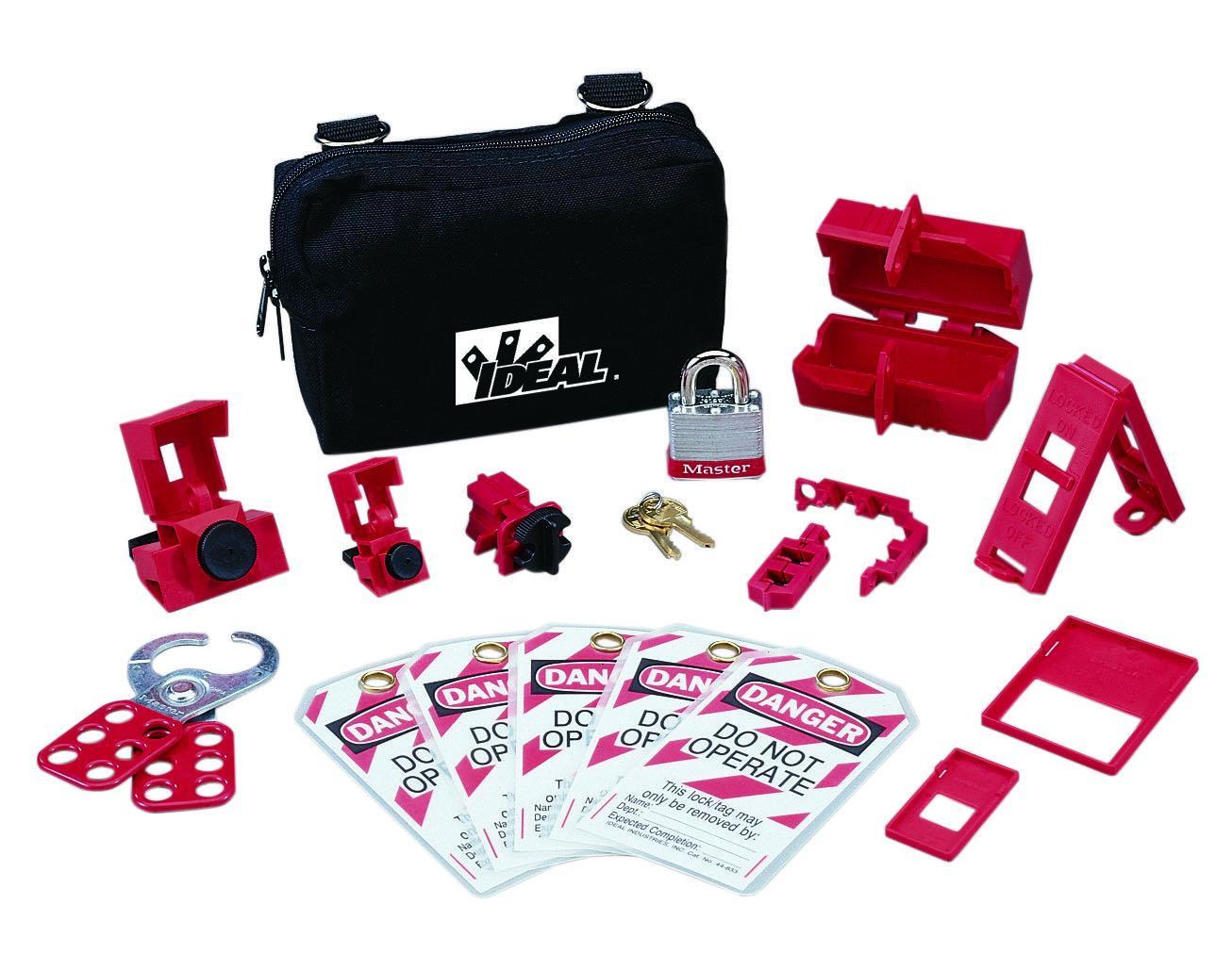 IDEAL® 44-970 Basic Lockout/Tagout Kit, 15 Pieces