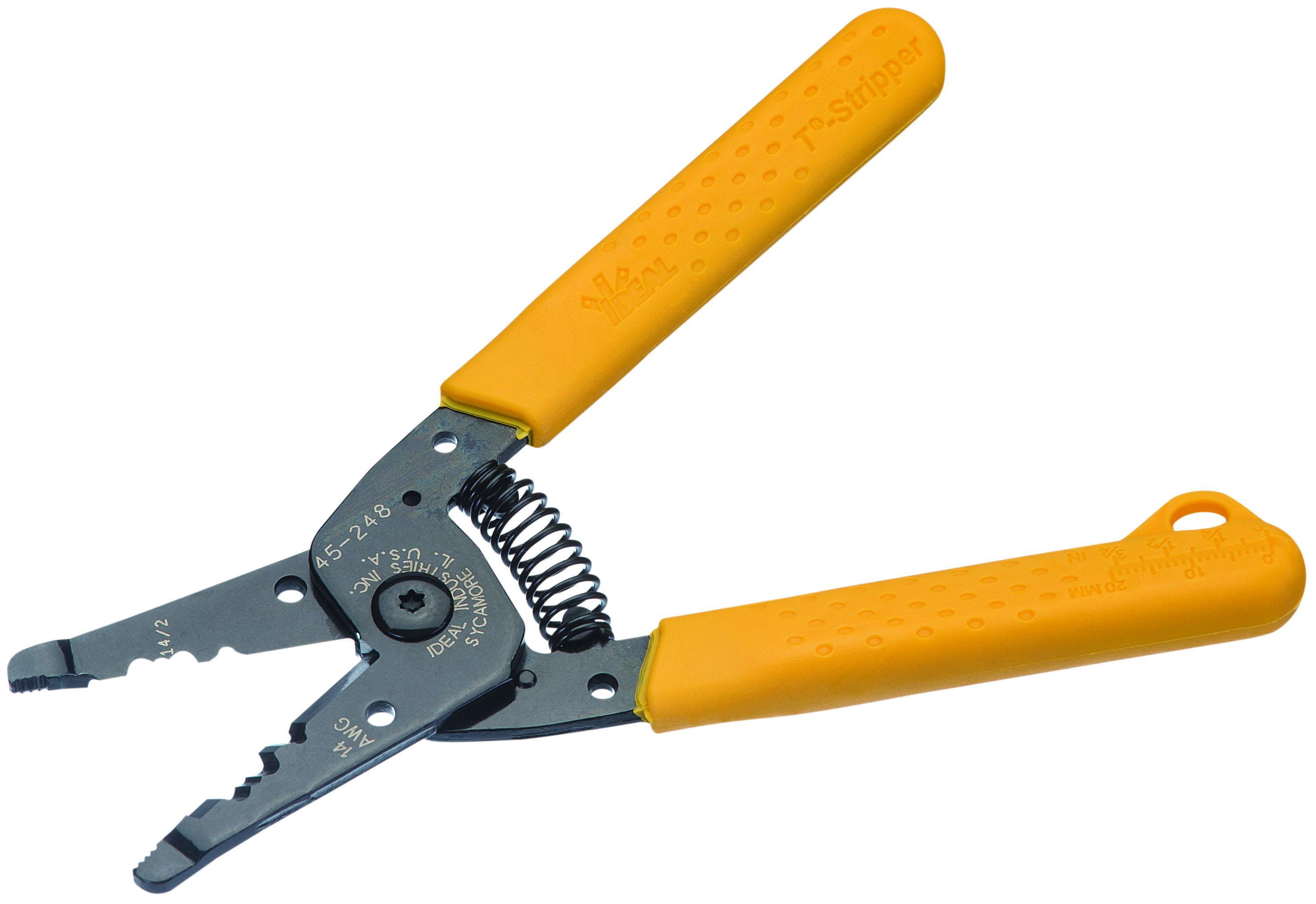 IDEAL® T®-Stripper 45-248 Dual Hole Wire Stripper, 14/2 AWG Non-Metallic Sheathed Cable, Solid Cable