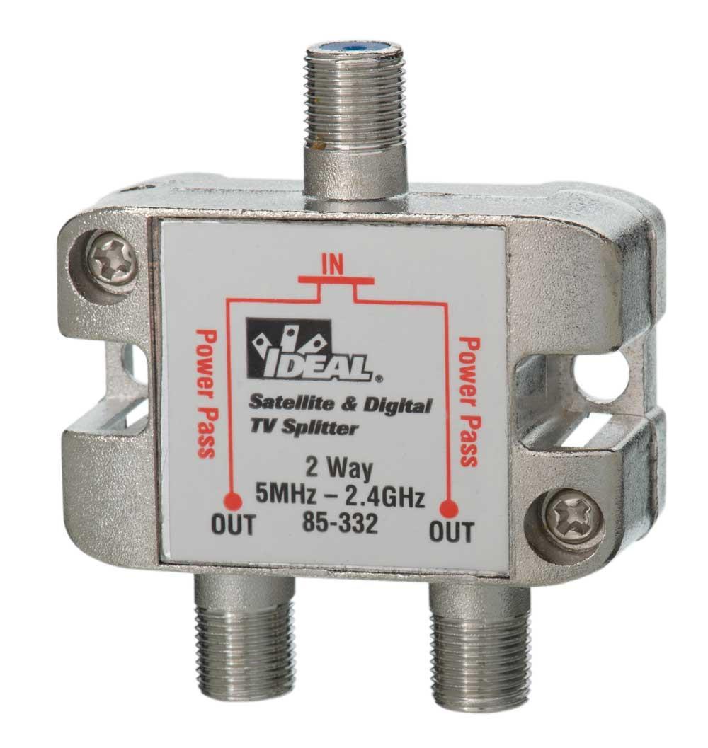 IDEAL® 85-332 2-Way High Performance Digital Cable Splitter, Female Connection