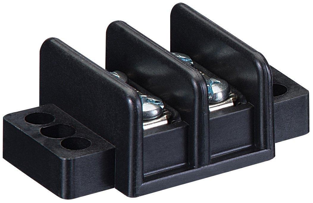 IDEAL® 89-202 1-Piece 1-Stage Heavy Duty Terminal Strip, 600 V AC, 30 A, 22 to 10 AWG Wire, Black