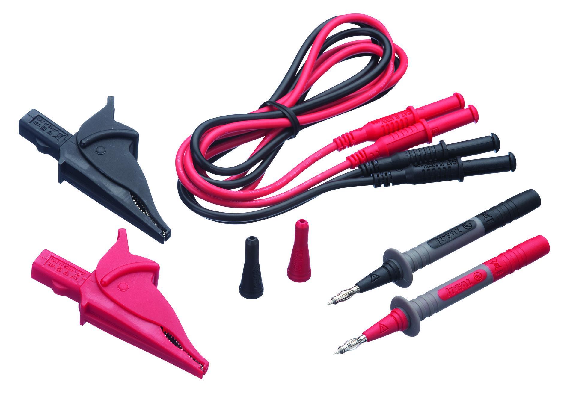 IDEAL® TL-795 Insulation Test Lead With Alligator Clips, 600 V AC