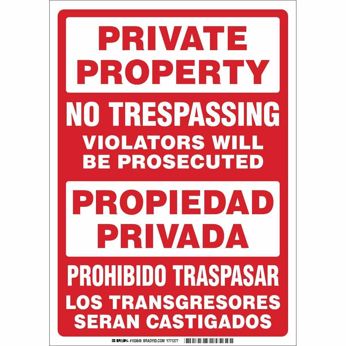 Brady® 103849 Access & Security Signs