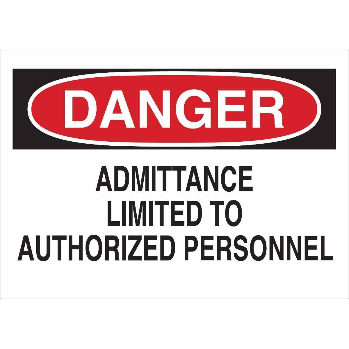 Brady® 84033 Access & Security Signs