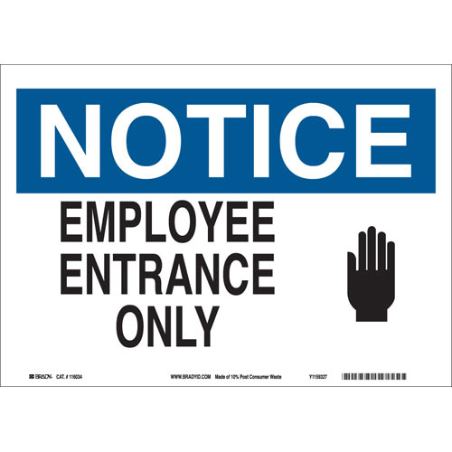 Brady® 116034 Access & Security Signs
