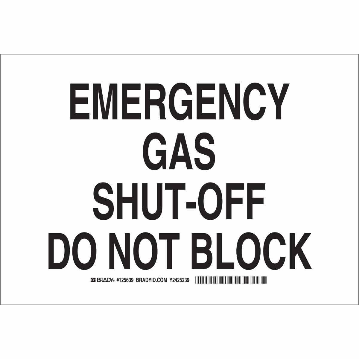 Brady® 125641 Chemical & Hazardous Material Signs
