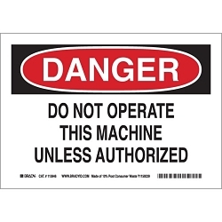 Brady® 115946 Accident Prevention Signs