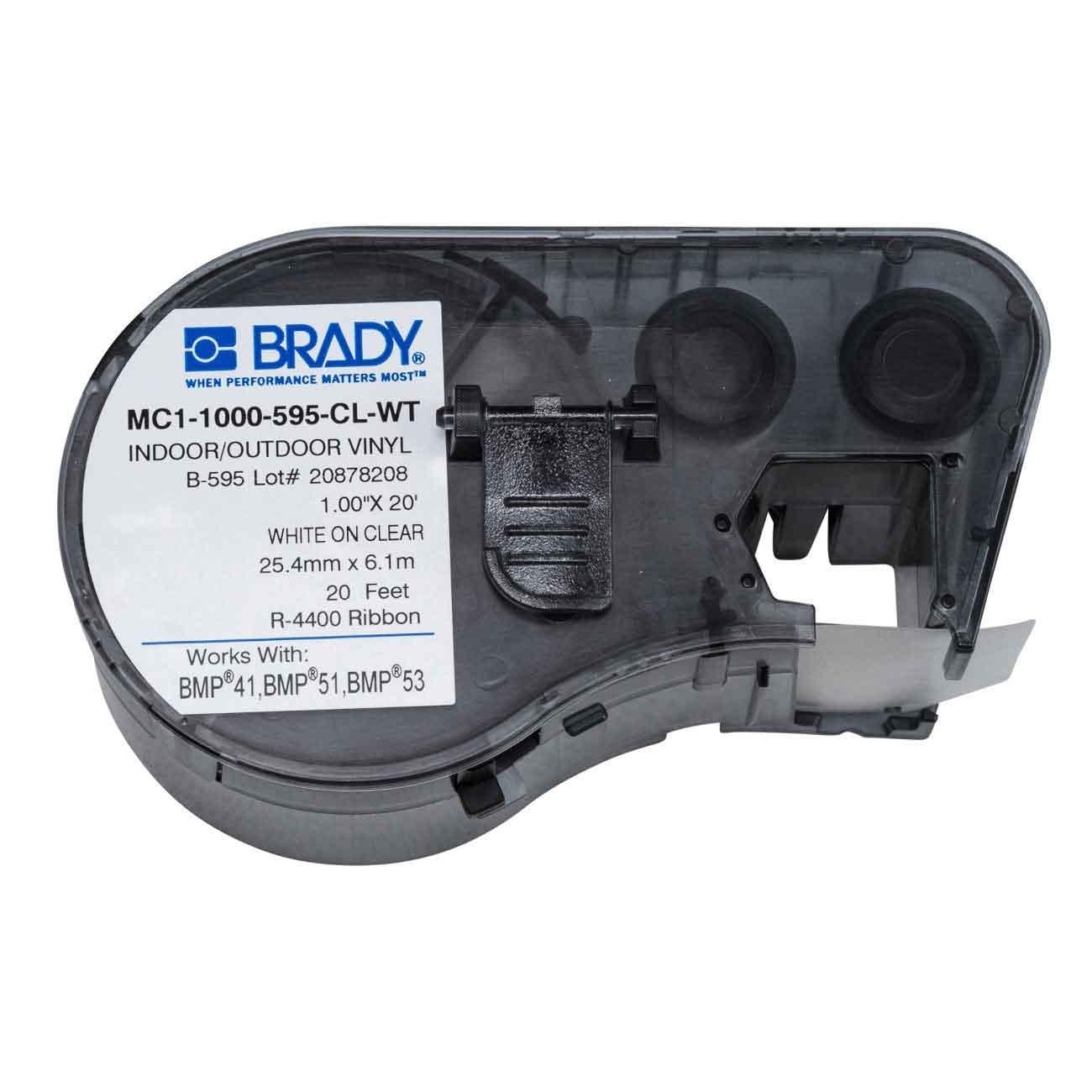 Brady® MC1-1000-595-CL-WT Label Cartridges