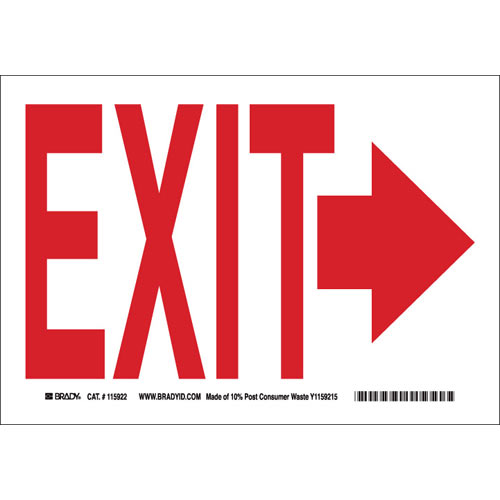 Brady® 118142 Fire, Emergency, Exit & First Aid Signs