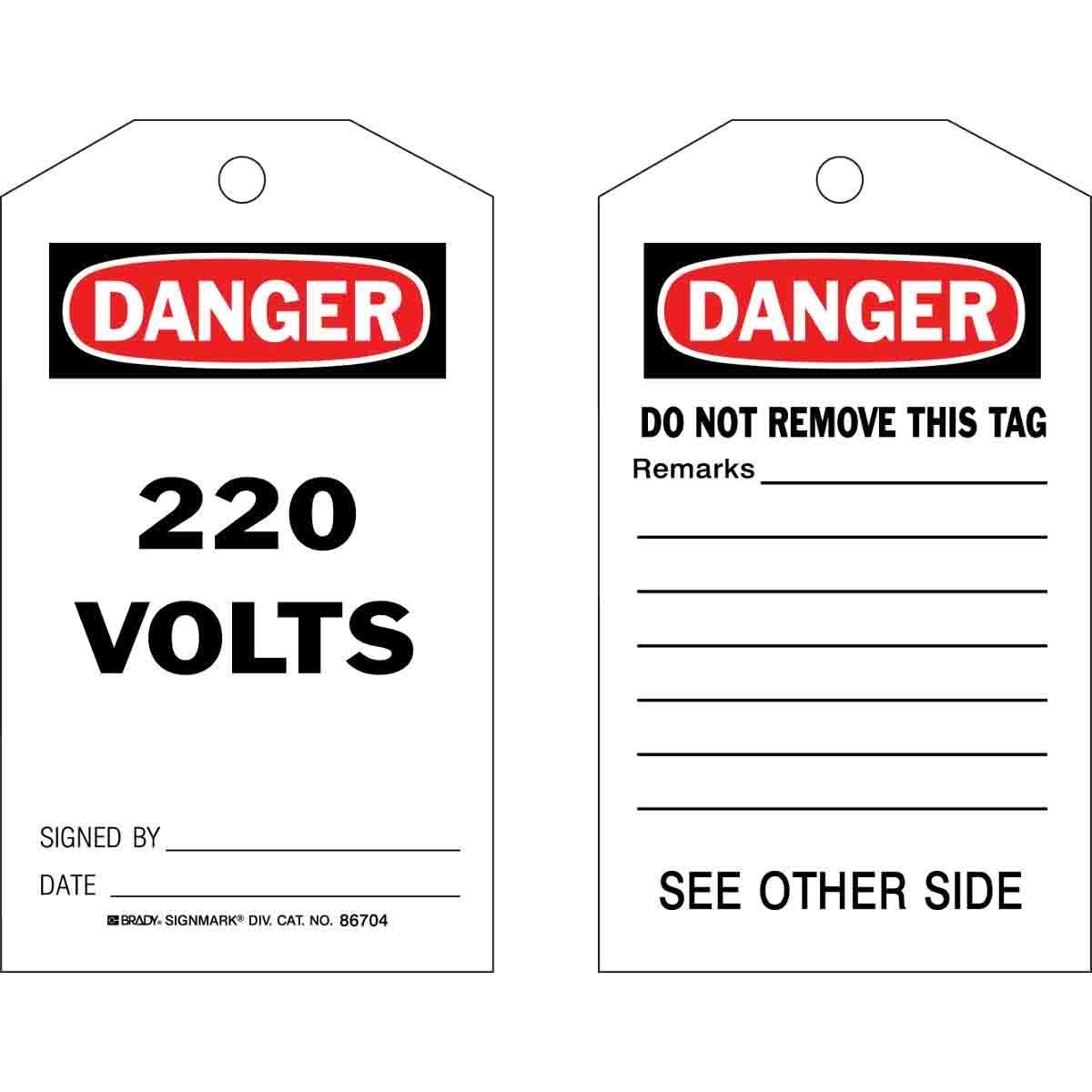 Brady® 86704 Safety & Facility Tags