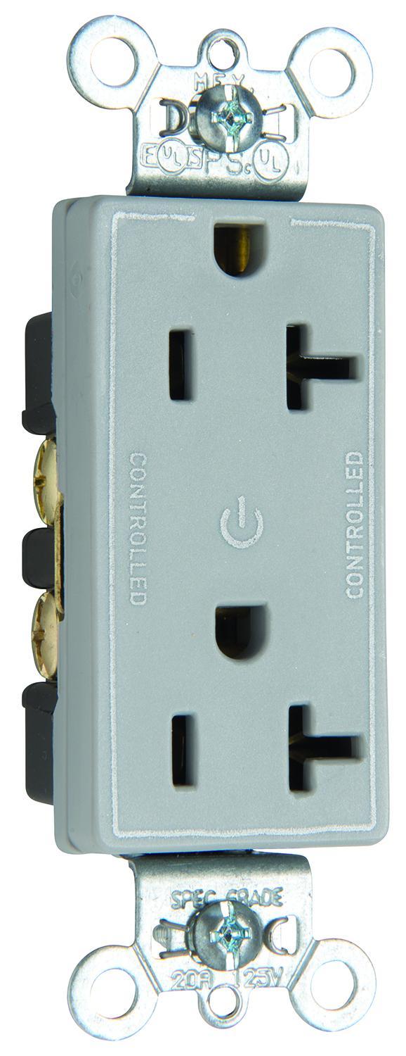 Pass & Seymour® 26352CDGRY Straight Blade Receptacles
