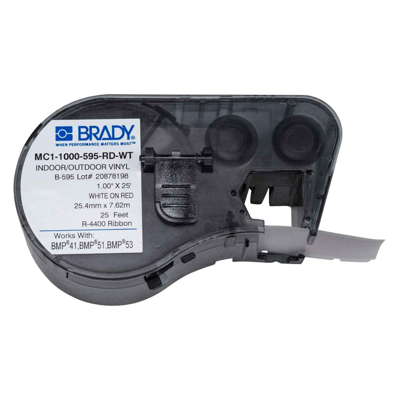 Brady® MC1-1000-595-RD-WT Label Cartridges