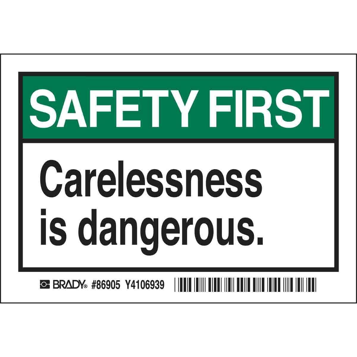Brady® 86905 Safety & Facility Labels