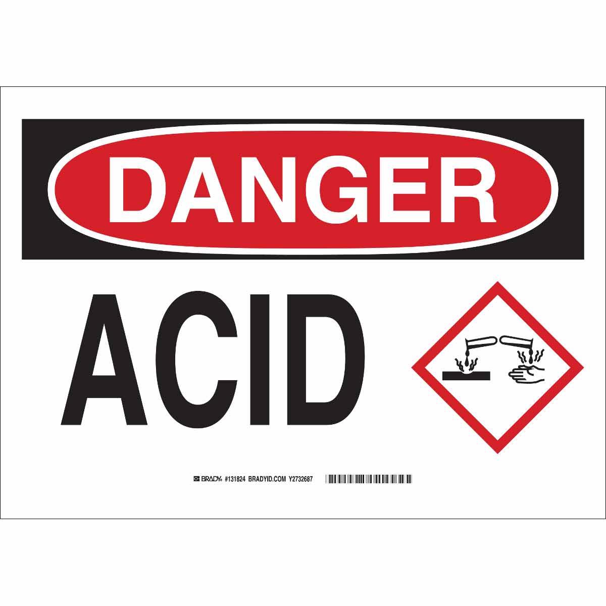 Brady® 131823 Chemical & Hazardous Material Signs