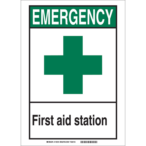 Brady® 119225 Fire, Emergency, Exit & First Aid Signs