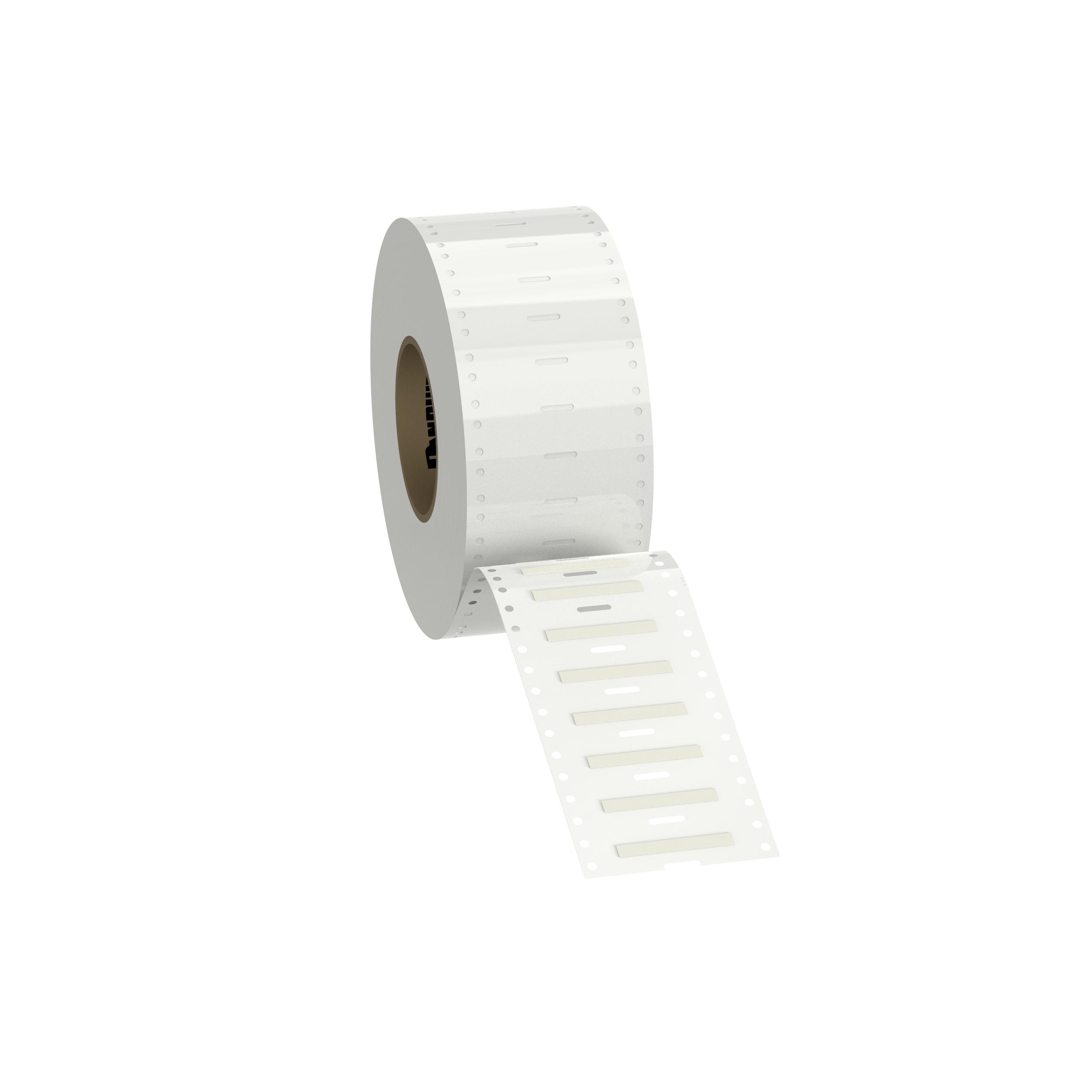 Panduit® Pan-Code™ H100X034H1T-B 1-Sided Military Grade Thermal Transfer Heat Shrink Label, 18 to 12 AWG Wire, White Marker, Polyolefin