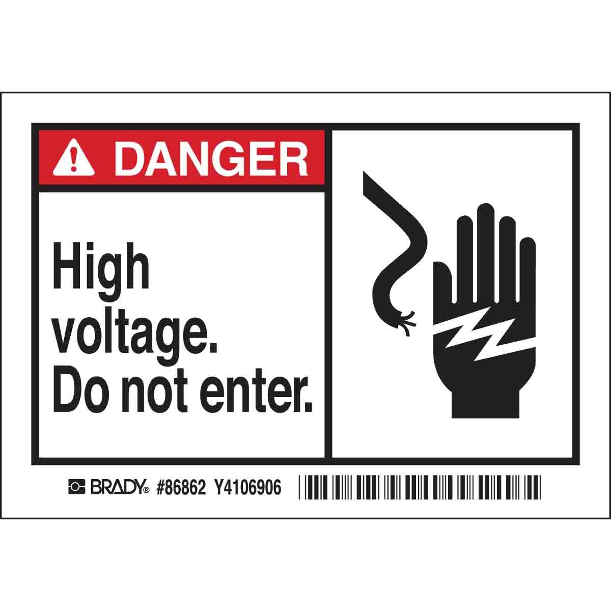 Brady® 86862 Safety & Facility Labels