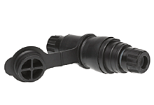 Woodhead® Watertite® 29W75BLK 130147 3-Phase Female Extra Hard Outdoor Connector With Locking Blade, 250 V AC, 30 A, 3 Poles, 4 Wires, Black