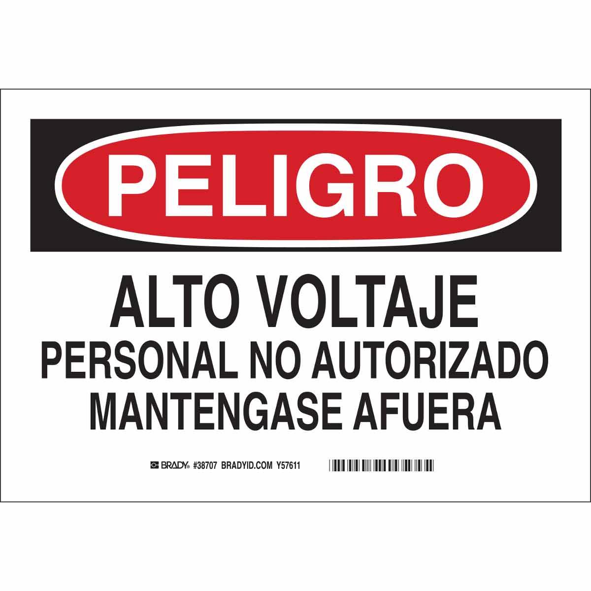 Brady® 38707 Access & Security Signs