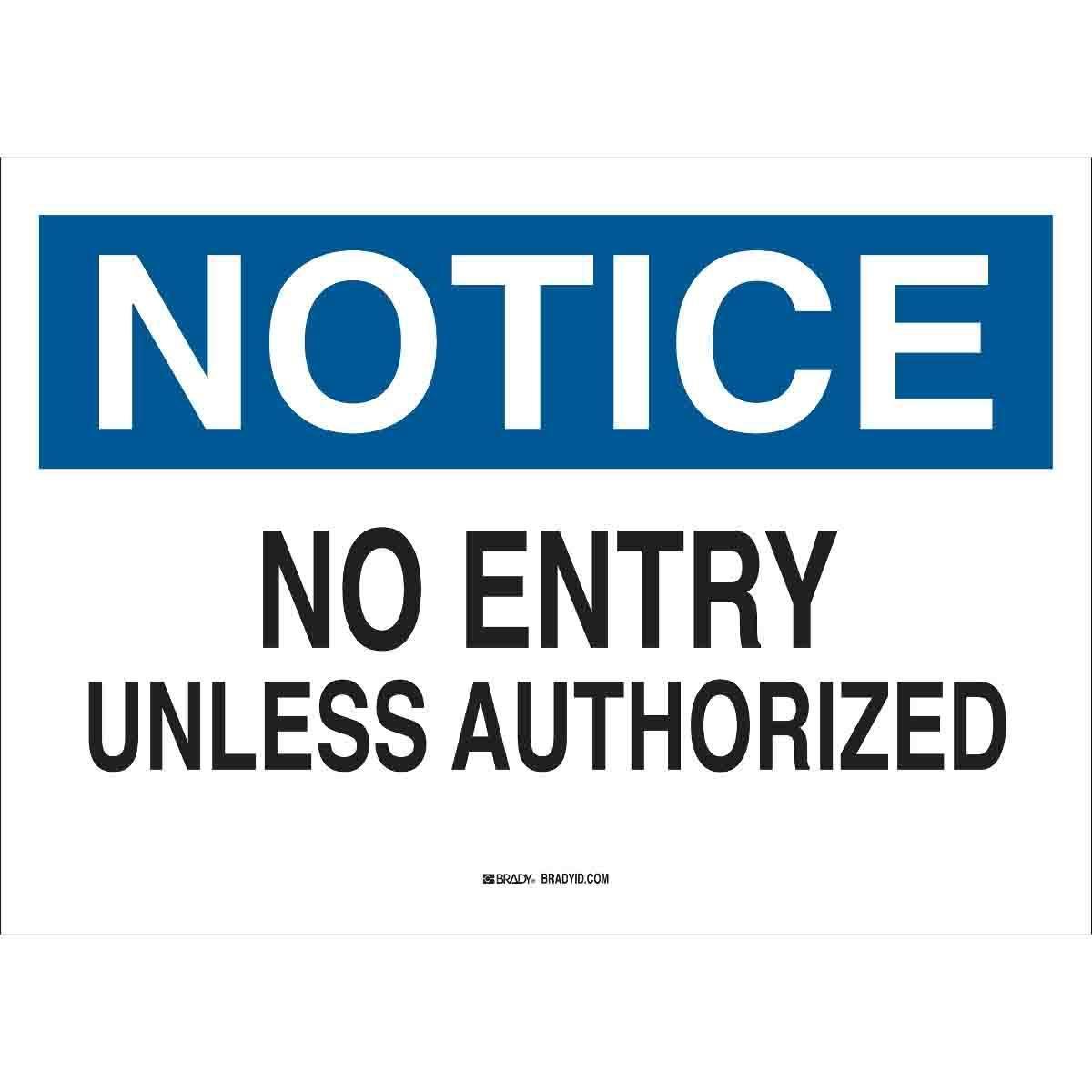 Brady® 70713 Access & Security Signs