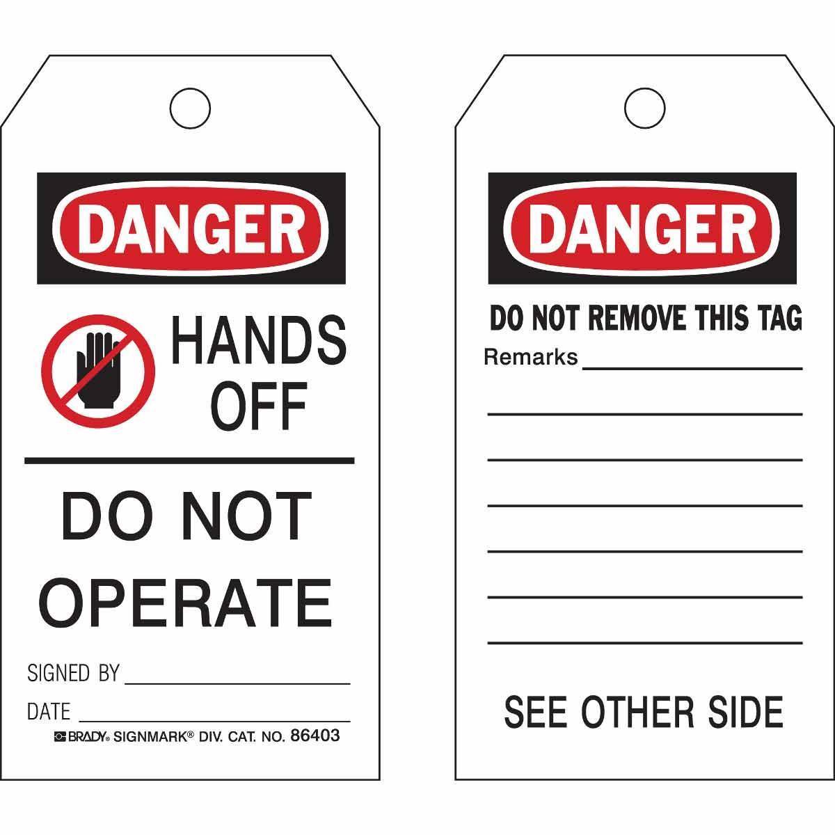 Brady® 86403 Safety & Facility Tags
