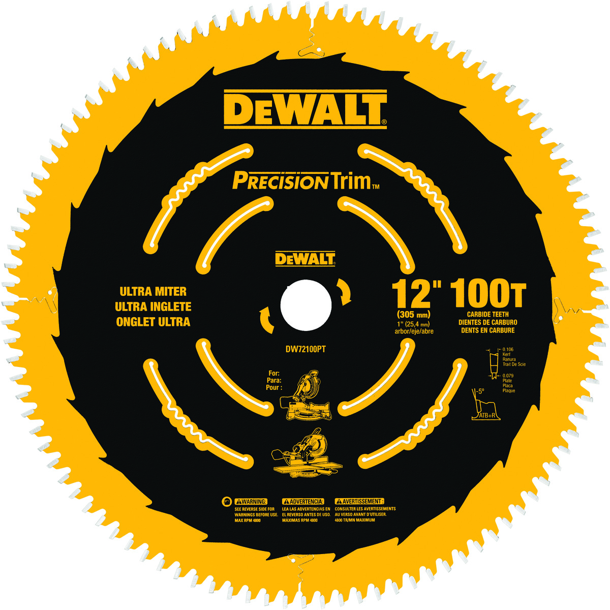 DeWALT® DW72100PT Circular Saw Blades