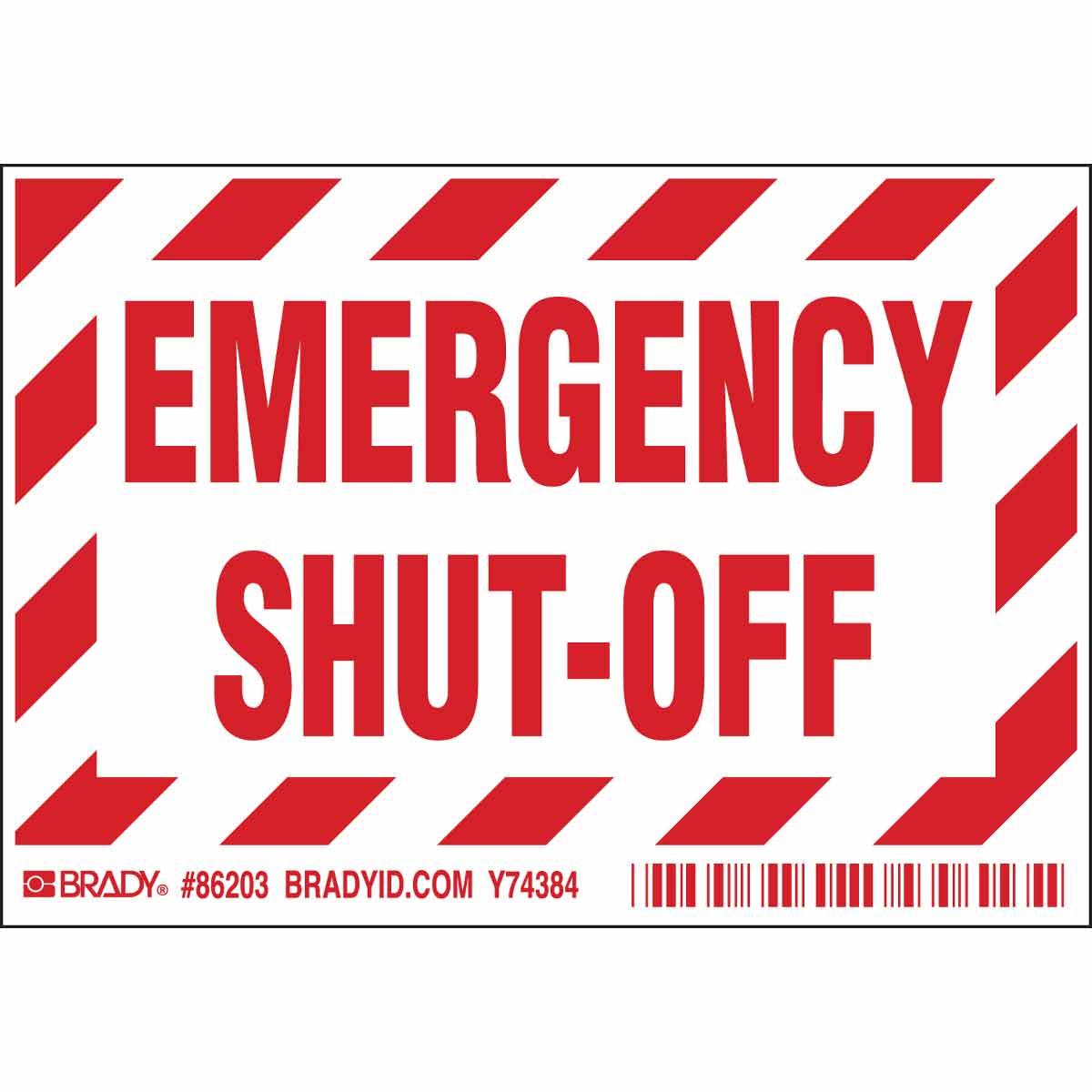 Brady® 86203 Safety & Facility Labels