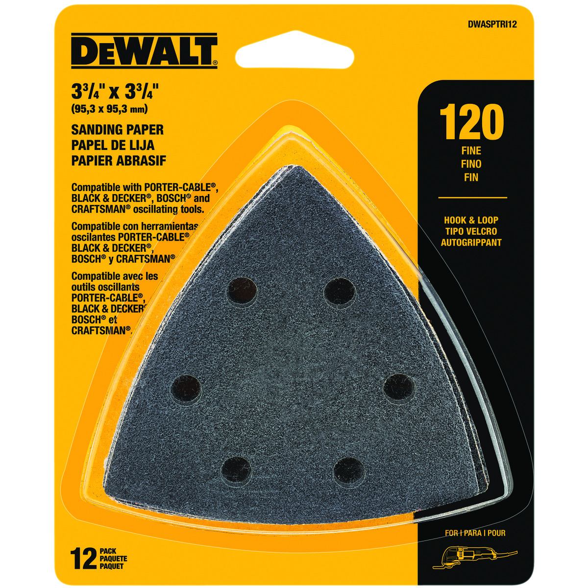 DeWALT® DWASPTRI12 Oscillating Tool Accessories