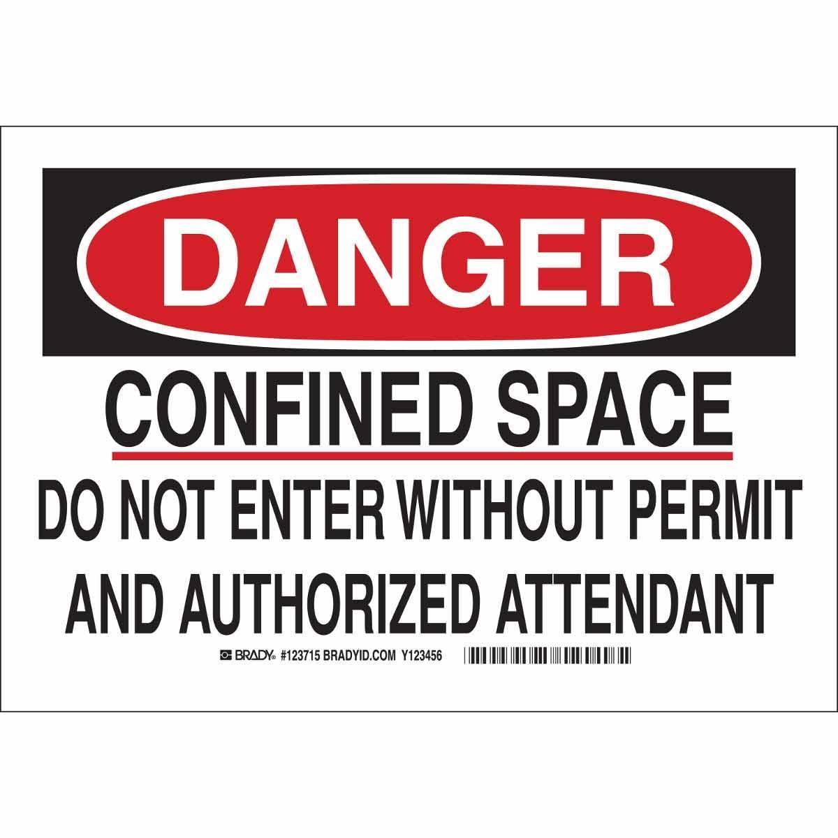 Brady® 123718 Accident Prevention Signs