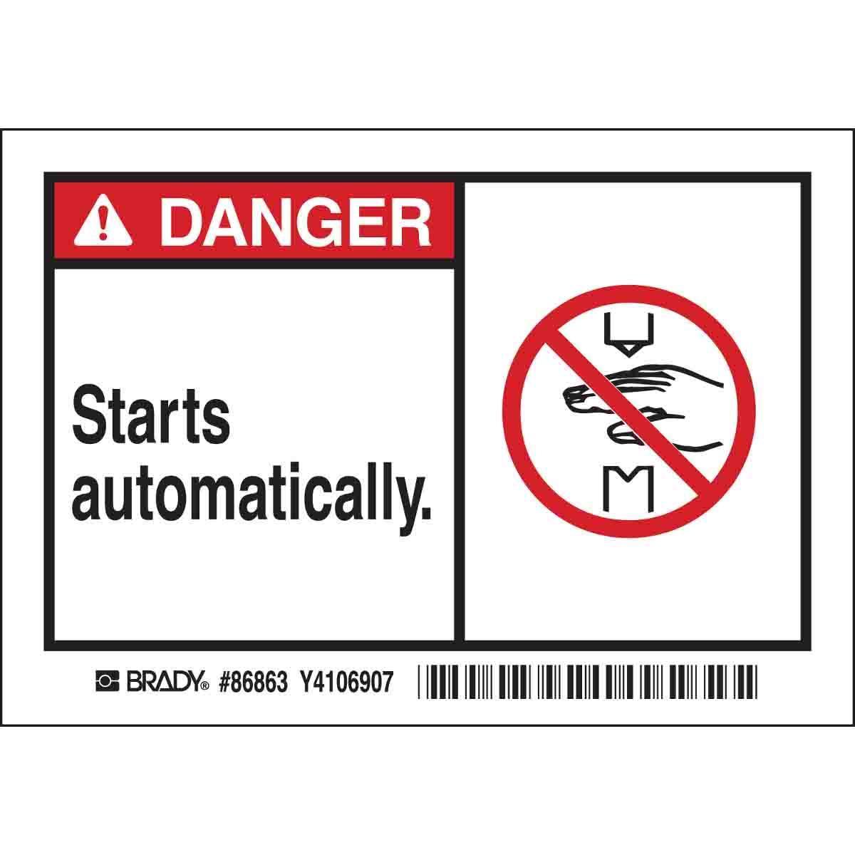 Brady® 86863 Safety & Facility Labels