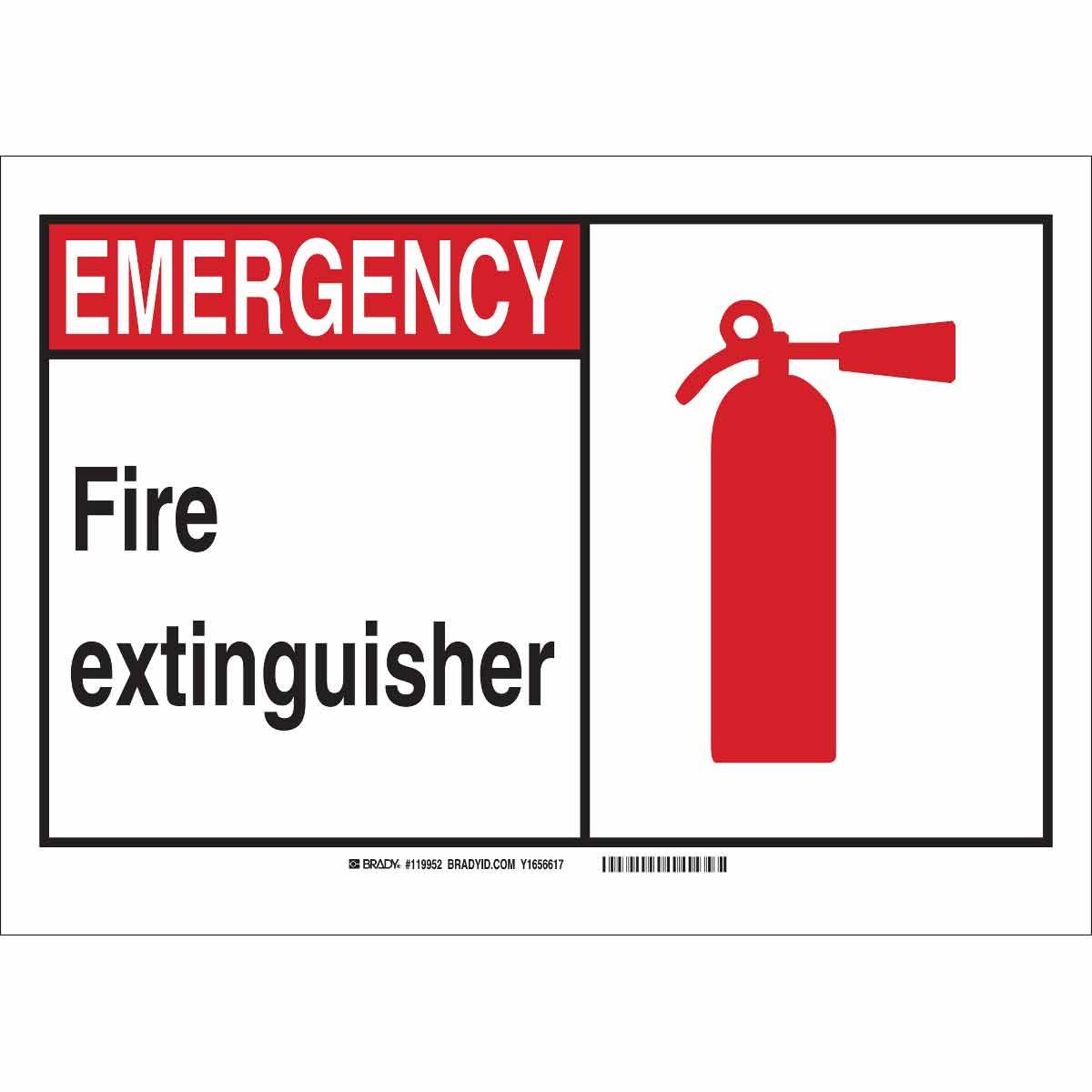 Brady® 119752 Fire, Emergency, Exit & First Aid Signs