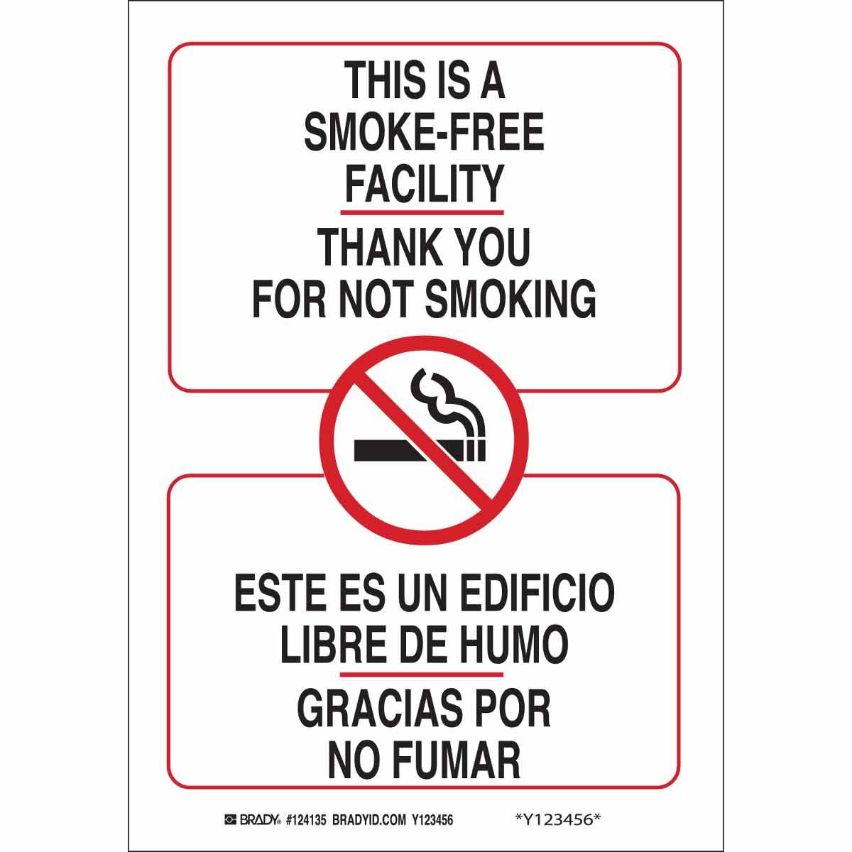 Brady® 124137 No Smoking & Restricted Activity Signs