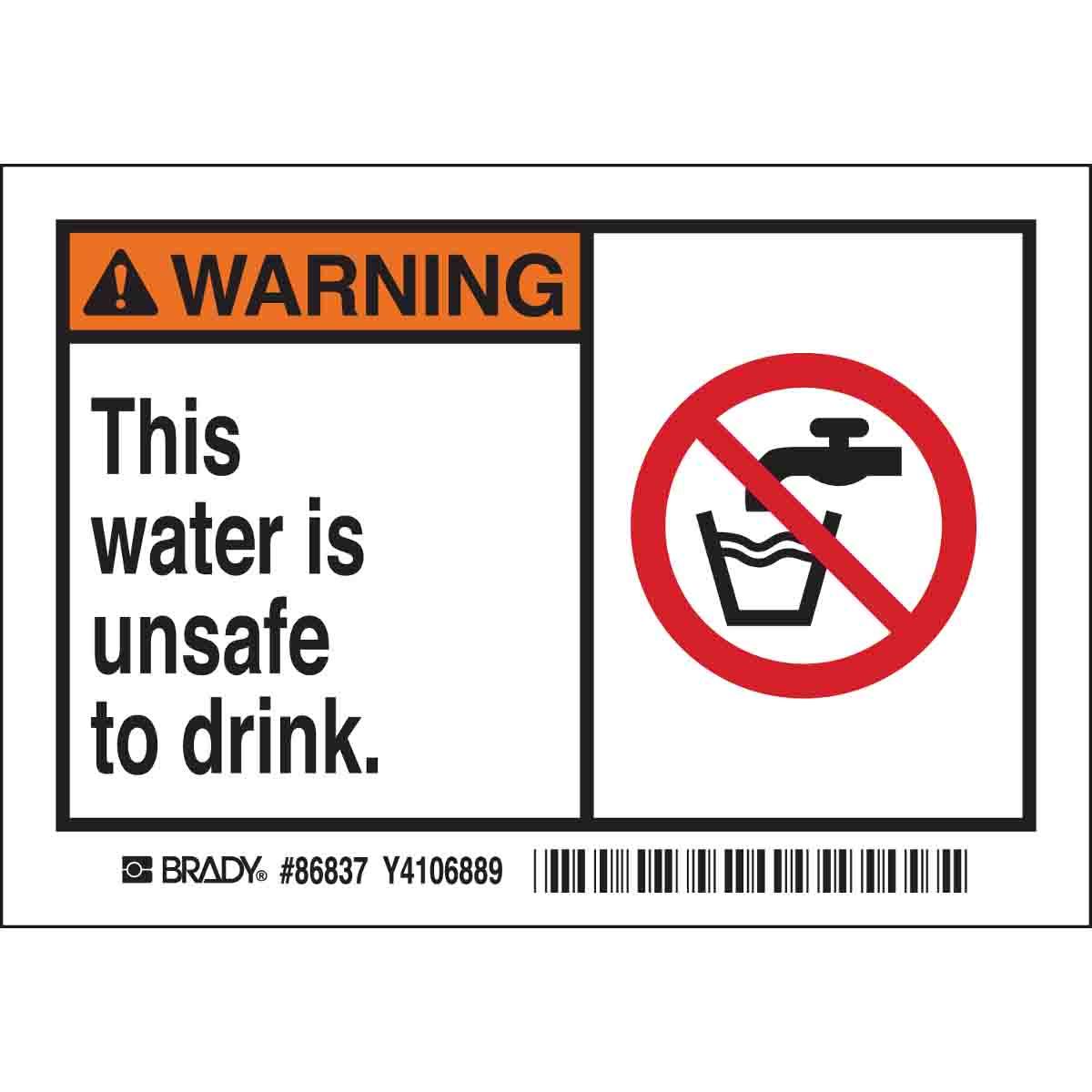 Brady® 86837 Safety & Facility Labels