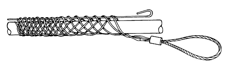 Greenlee® 30666 Light and Straight Slack Pulling Grip, 2.5 to 2.99 in Cable, 20 in L Mesh, 2200 lb Load, Galvanized Steel