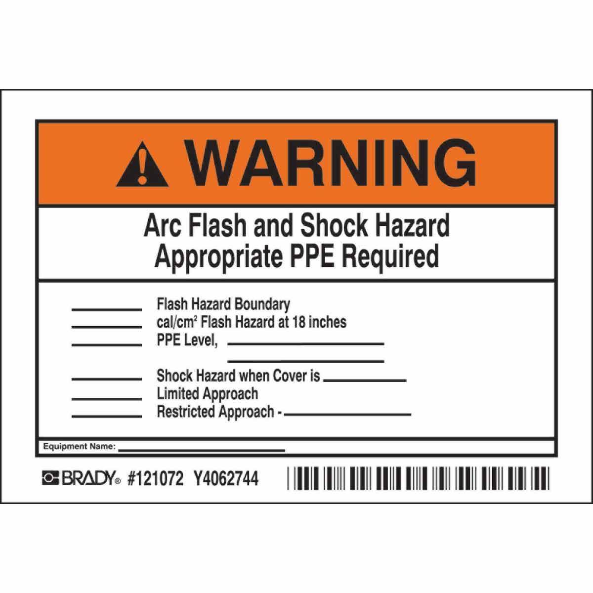 Brady® 121072 Accident Prevention Signs