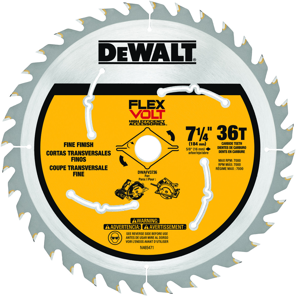 DeWALT® DWAFV3736 Circular Saw Blades