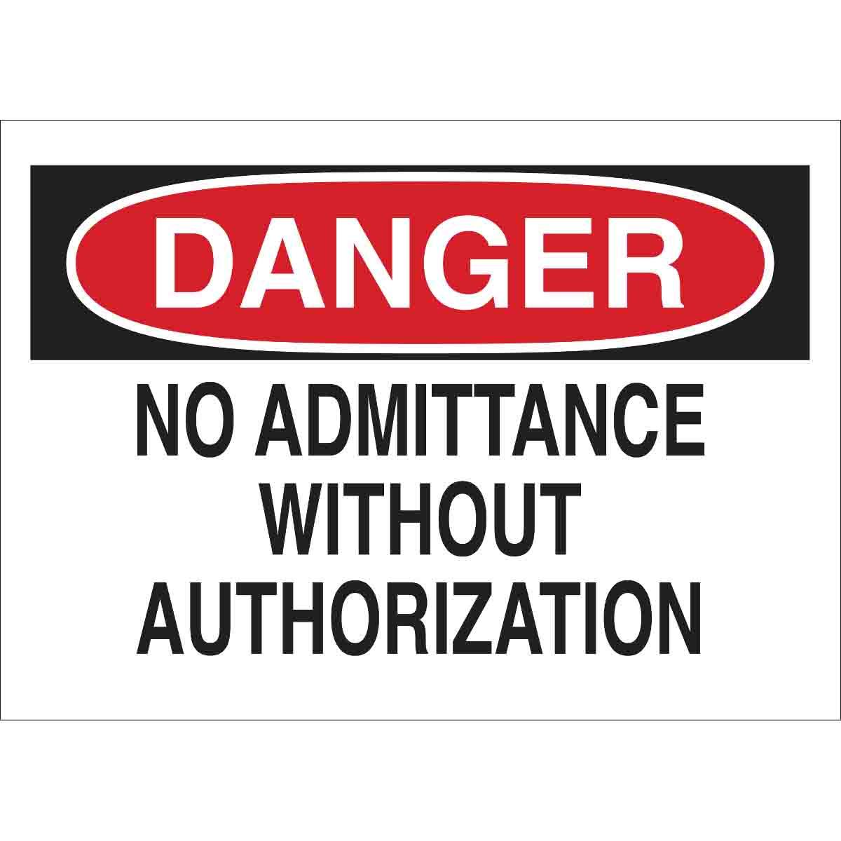 Brady® 95389 Access & Security Signs