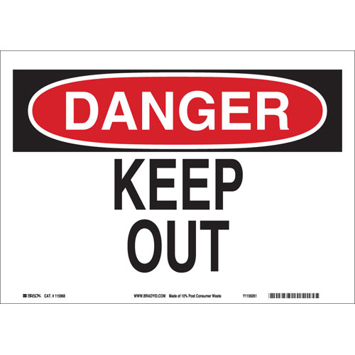 Brady® 115968 Access & Security Signs