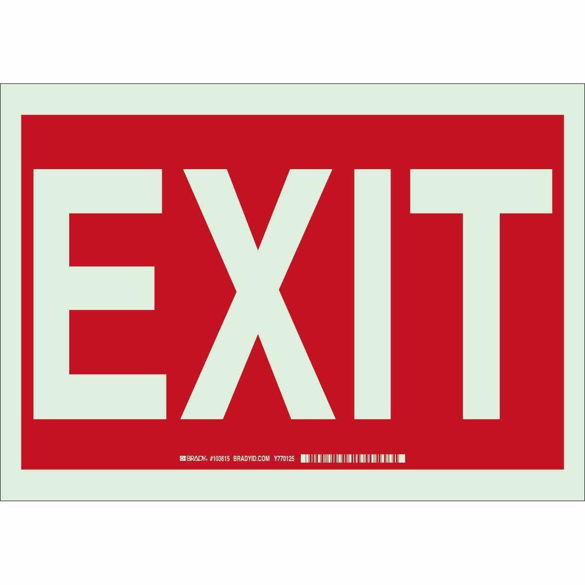 Brady® 103615 Fire, Emergency, Exit & First Aid Signs