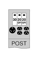 Midwest® U412GP6 Unmetered Power Outlet Pedestals
