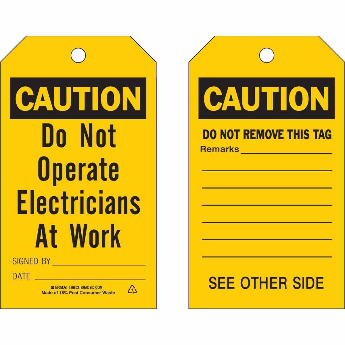 Brady® 86602 Safety & Facility Tags